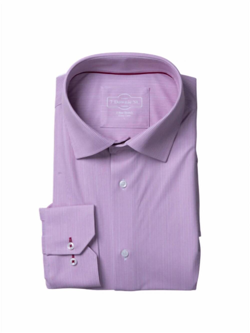 NEW 7 DOWNIE ST. men's silk touch sport shirt in pink